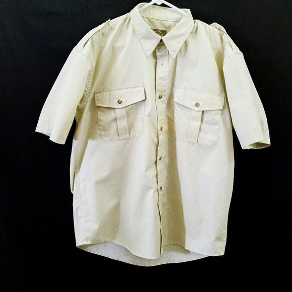 Cabelas Mens Short Sleeve Button Down Chest Pocket - Picture 1 of 10